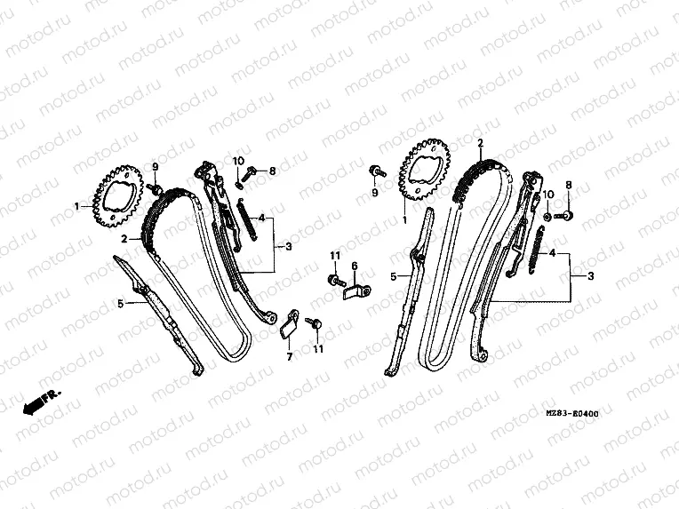 E-4 TIMING CHAIN ​​/ TENSIONER