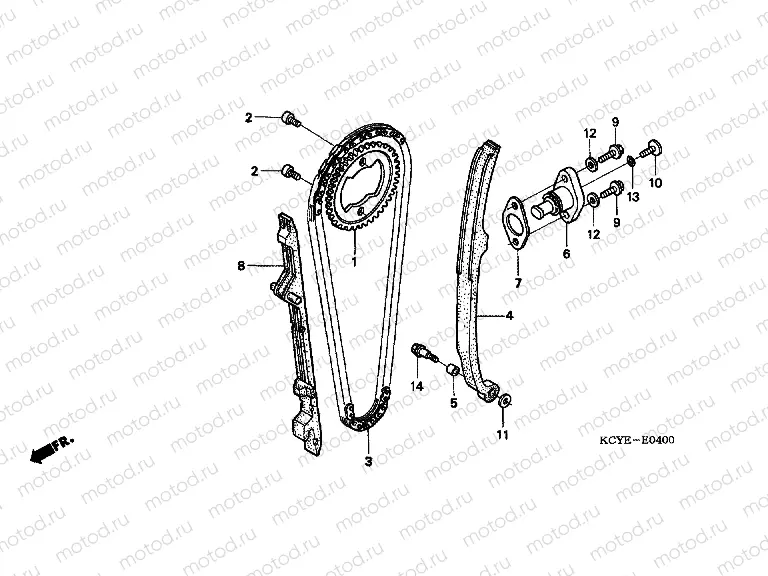 E-4 TIMING CHAIN ​​/ TENSIONER