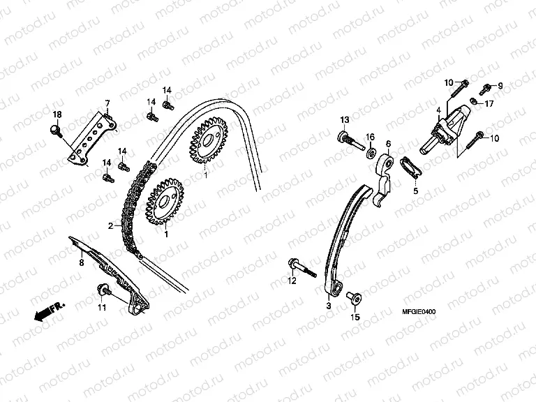 E-4 TIMING CHAIN ​​/ TENSIONER