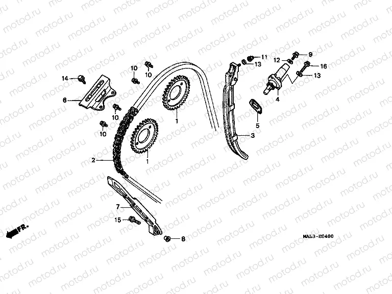 E-4 TIMING CHAIN ​​/ TENSIONER