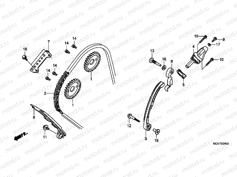 E-4 TIMING CHAIN ​​/ TENSIONER