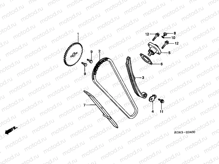 E-4 TIMING CHAIN ​​/ TENSIONER