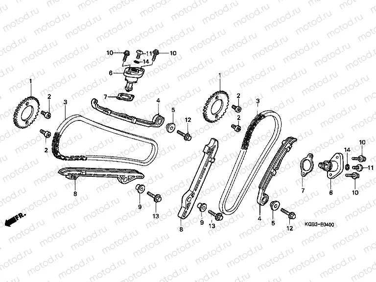 E-4 TIMING CHAIN ​​/ TENSIONER