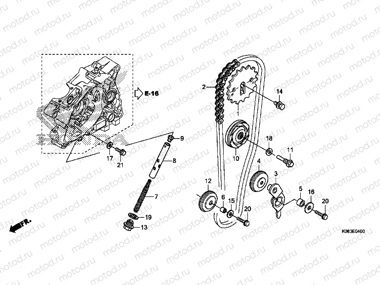 E-4 TIMING CHAIN ​​/ TENSIONER