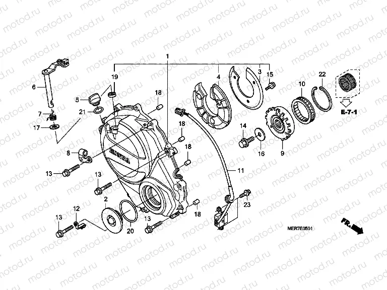 E-5-1 CLUTCH COVER (CBF600S8 / SA8 / N8 / NA8)