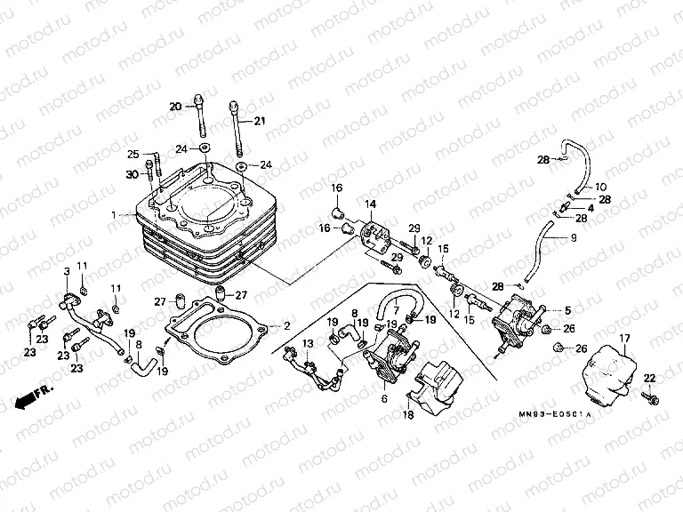 E-5-1 CYLINDER / AIR INTAKE VALVE