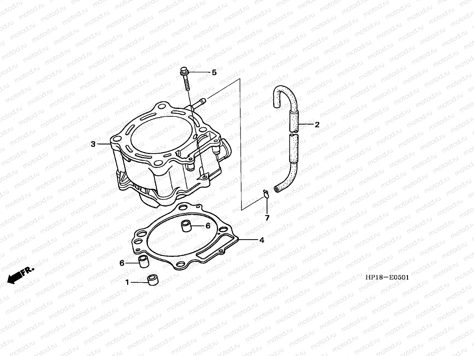 E-5-1 CYLINDER (TRX450R6,7,8/ER6,7,8)
