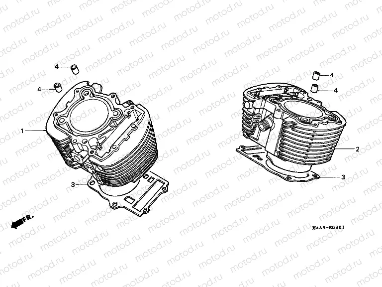 E-5-1 CYLINDER (VT1100CV / CW / C2)