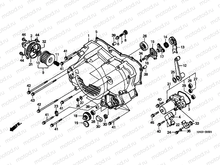 E-5-1 FRONT CRANKSHAFT COVER (ES)