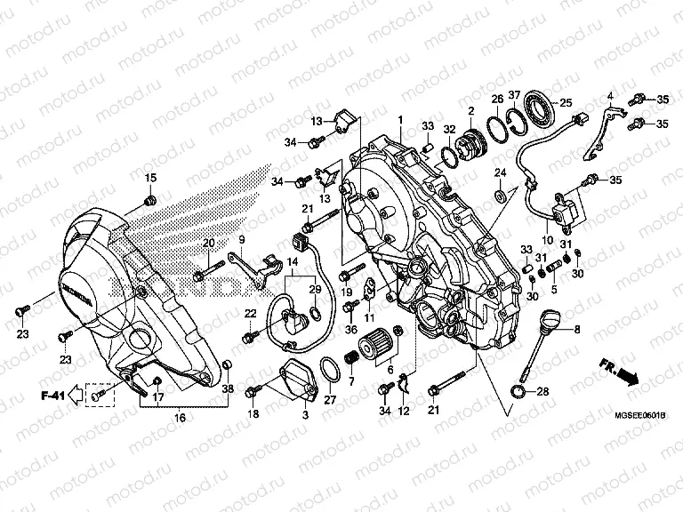E-5-1 RIGHT CRANKSHAFT COVER (NC700SD)