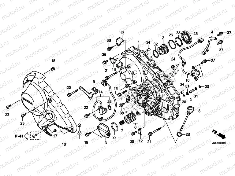 E-5-1 RIGHT CRANKSHAFT COVER (NC700SD / 750SD)