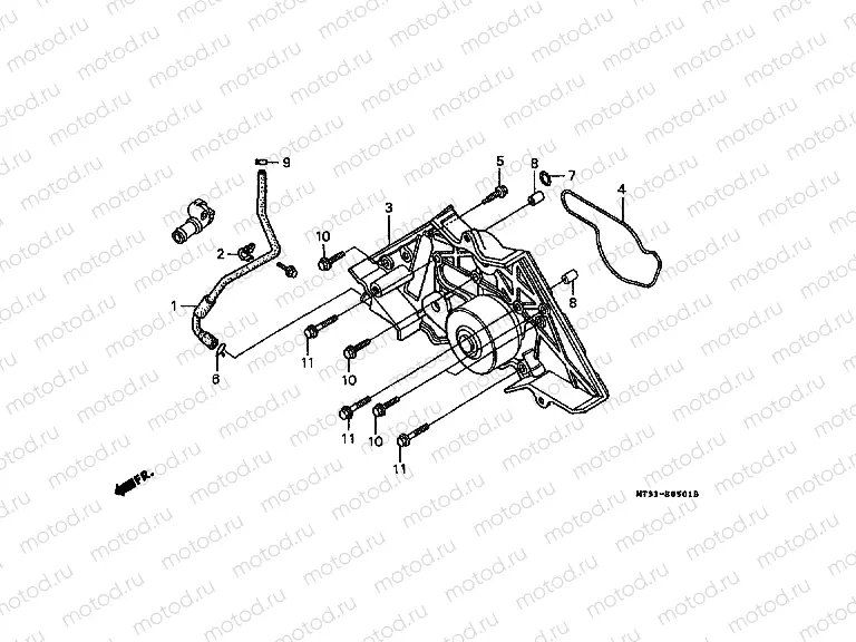 E-5-1 WATER PUMP (ST1100N / P / R / AN / AP / AR)