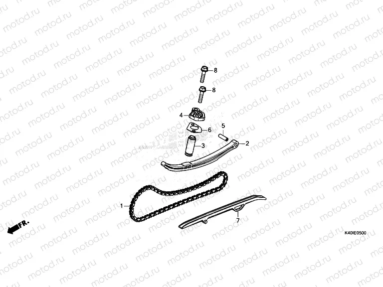 E-5 CAM CHAIN & TENSIONER