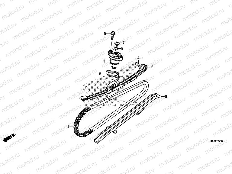 E-5 CAM CHAIN/TENSIONER
