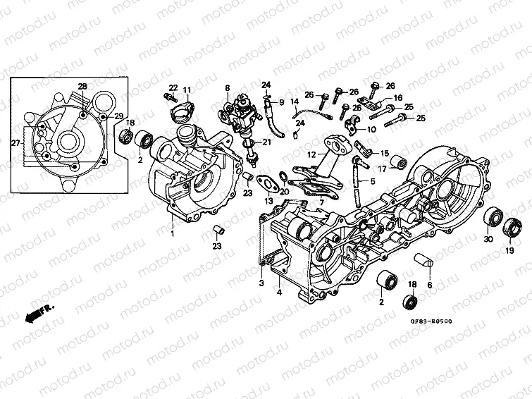 E-5 CRANKSHAFT / OIL PUMP / SUCTION PIPE