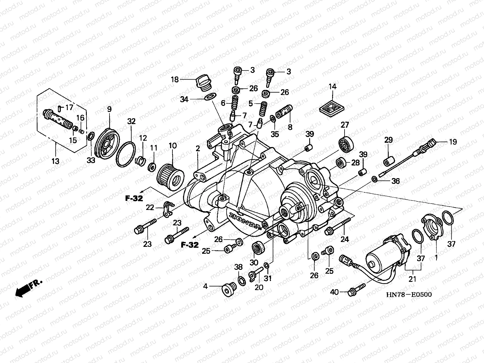 E-5 FRONT CRANKCASE COVER