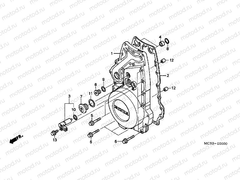 E-5 FRONT CRANKSHAFT COVER