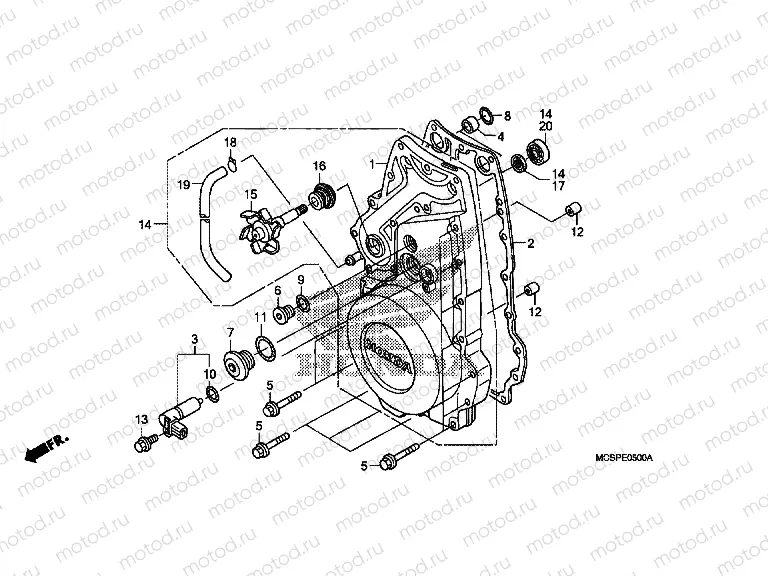 E-5 FRONT CRANKSHAFT COVER