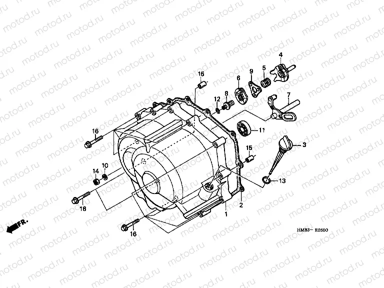 E-5 FRONT CRANKSHAFT COVER