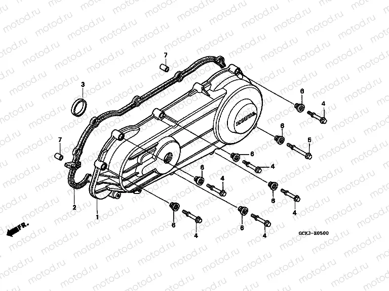 E-5 LEFT CRANKSHAFT COVER (1)