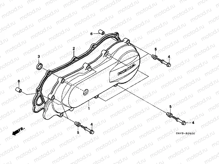 E-5 LEFT CRANKSHAFT COVER