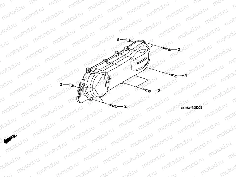 E-5 LEFT CRANKSHAFT COVER