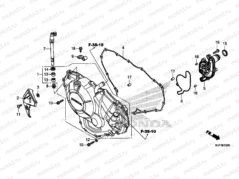 E-5 RIGHT CRANKCASE COVER (CRF1000 / CRF1000A) buy cheap online