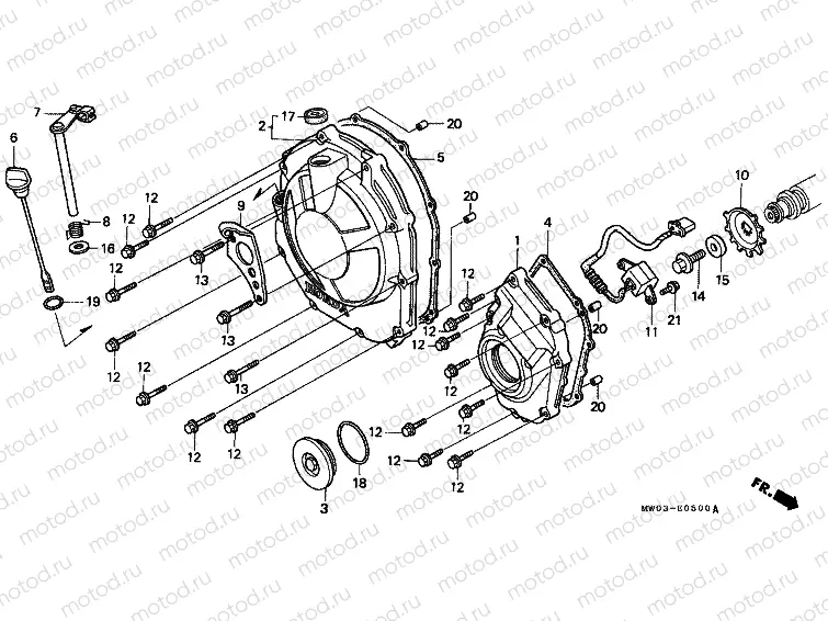 E-5 RIGHT CRANKSHAFT COVER (1)