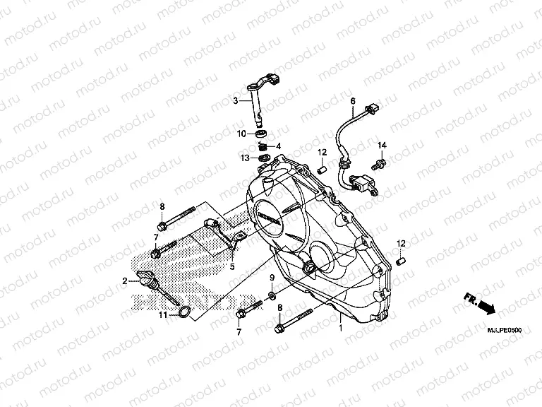 E-5 RIGHT CRANKSHAFT COVER