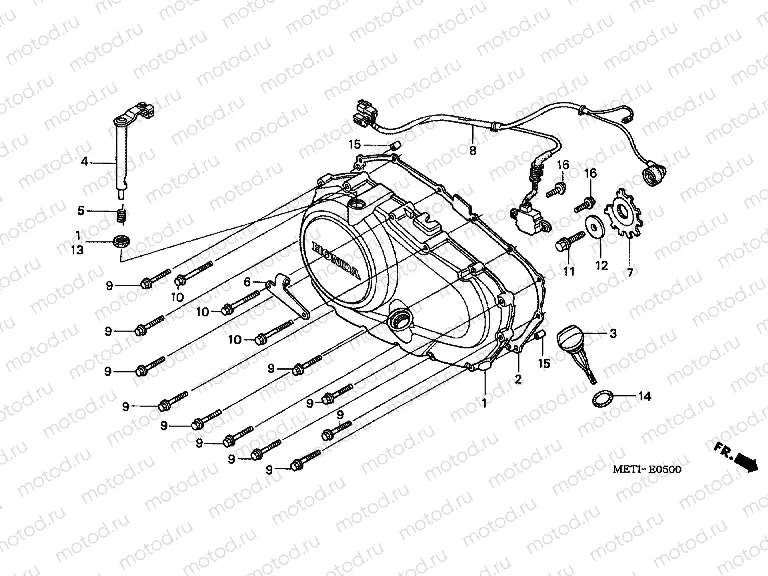 E-5 RIGHT CRANKSHAFT COVER