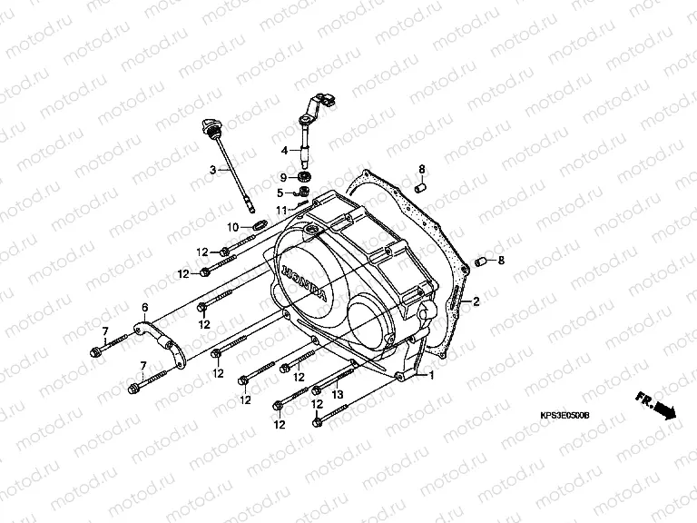 E-5 RIGHT CRANKSHAFT COVER