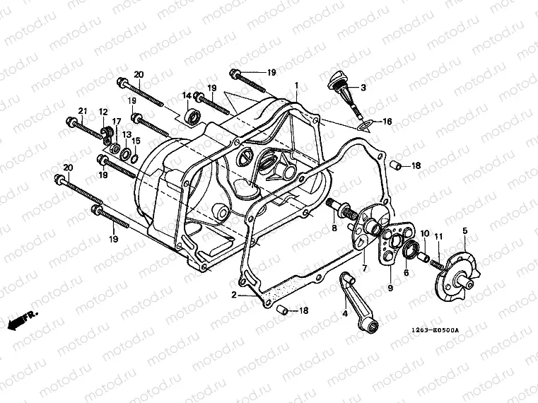 E-5 RIGHT CRANKSHAFT COVER