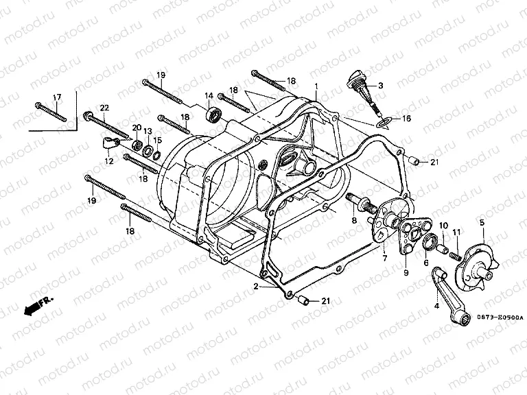 E-5 RIGHT CRANKSHAFT COVER