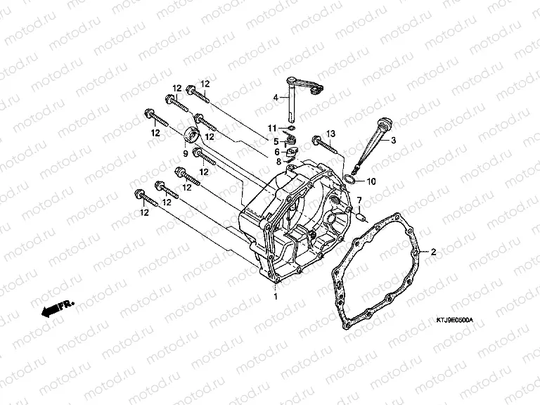 E-5 RIGHT CRANKSHAFT COVER (CGR125SH5,8)