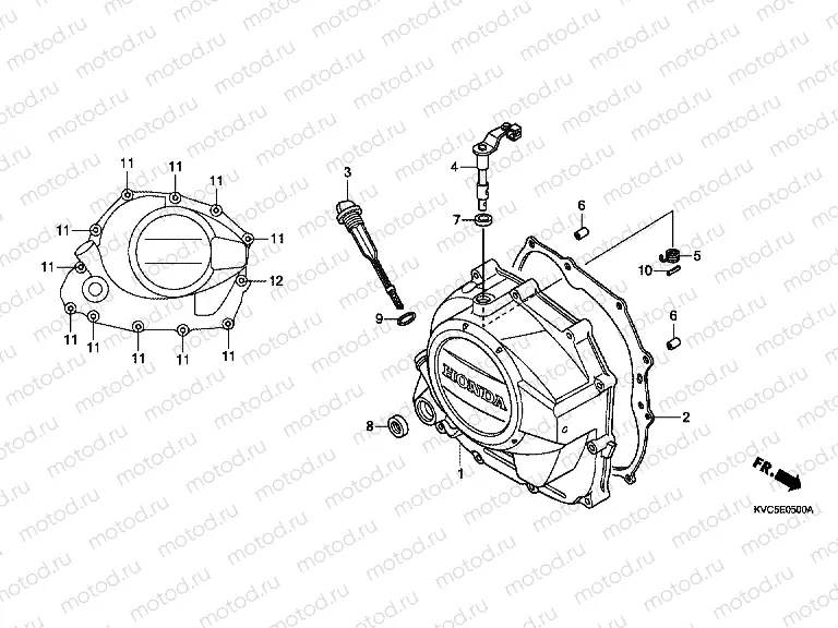 E-5 RIGHT CRANKSHAFT COVER (GLH1251SH / 2SH / 3SH)