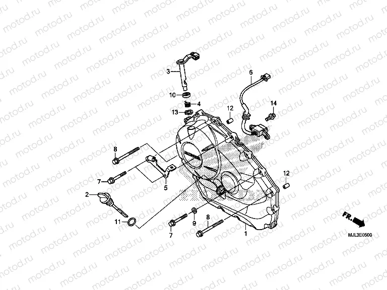 E-5 RIGHT CRANKSHAFT COVER (NC750X / XA)