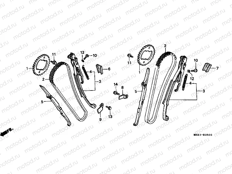 E-5 TIMING CHAIN ​​/ TENSIONER