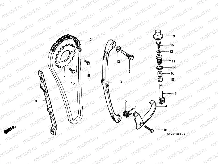 E-5 TIMING CHAIN ​​/ TENSIONER