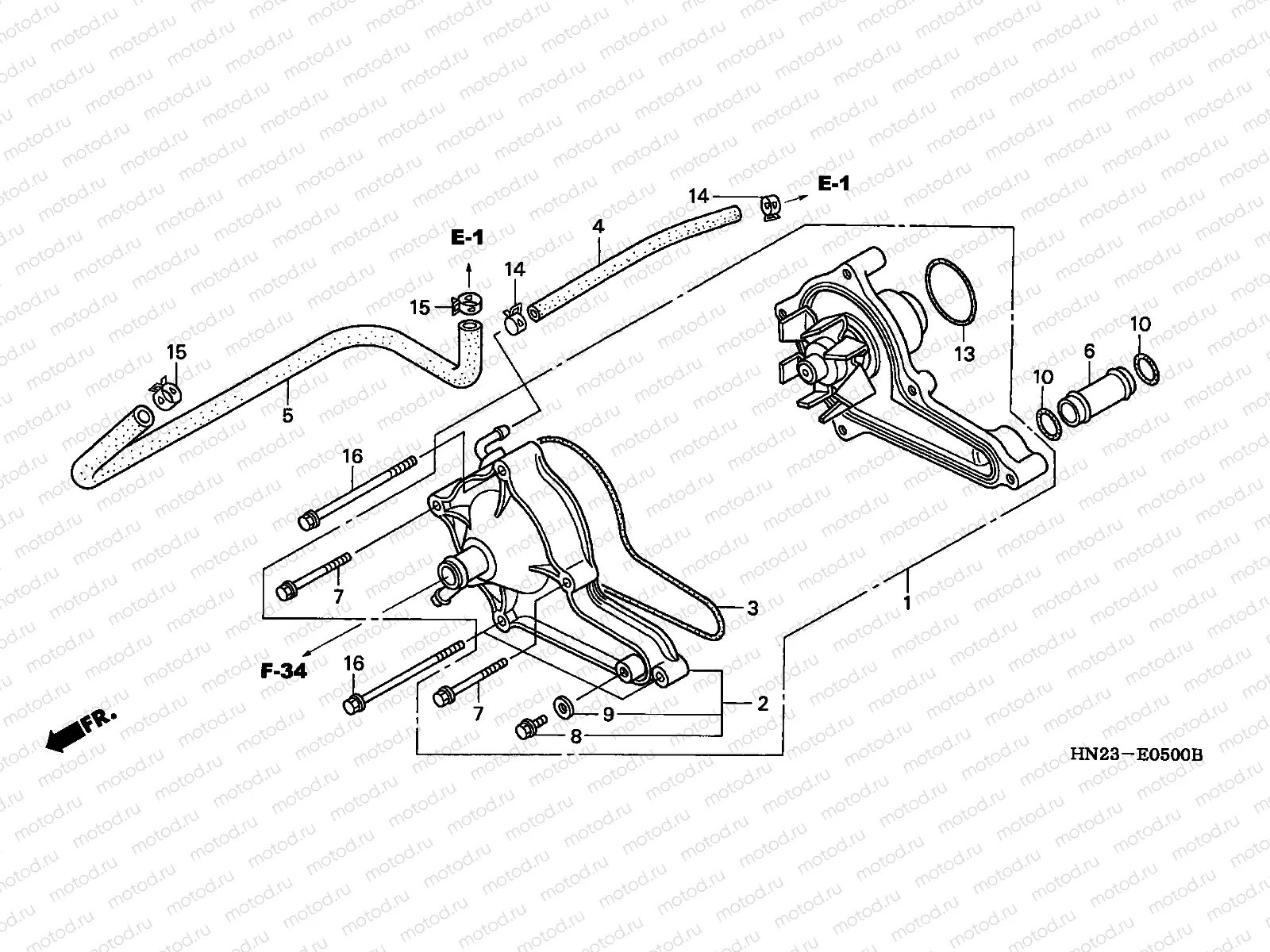 E-5 WATER PUMP