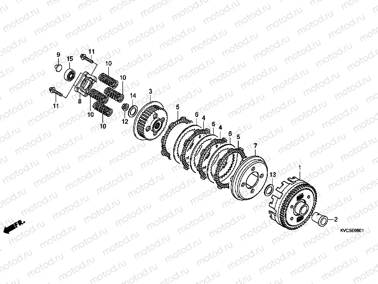 E-6-1 CLUTCH (GLH125SH)