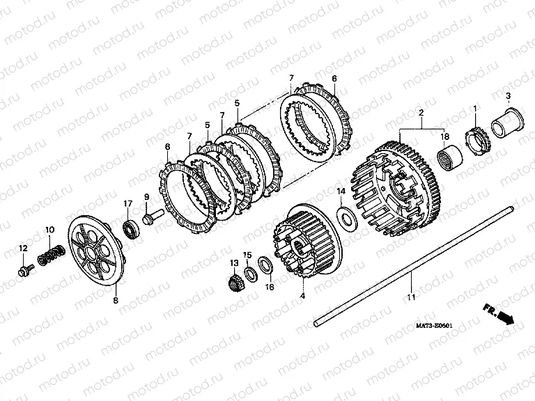 E-6-1 CLUTCH (X / Y / 1/2/3/4)