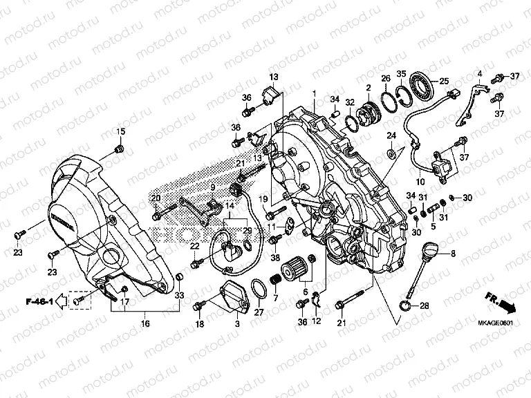 E-6-1 RIGHT CRANKCASE COVER (NC750SD)
