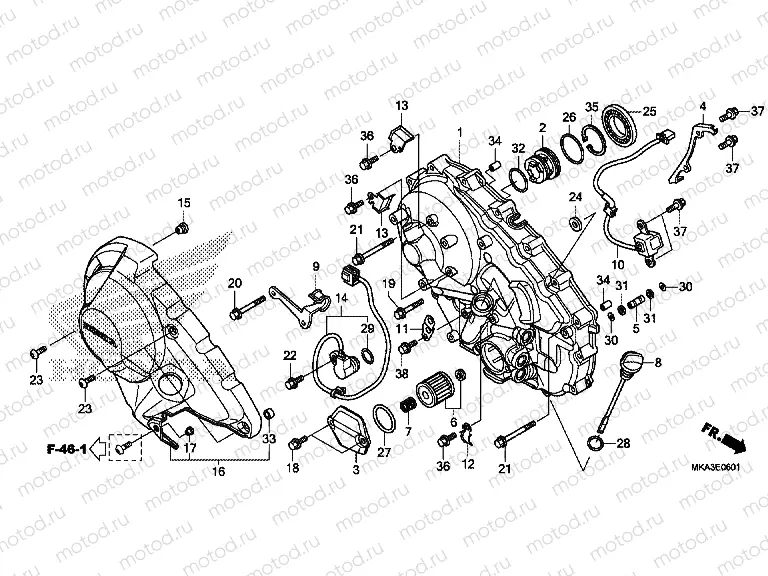 E-6-1 RIGHT CRANKCASE COVER (NC750XD)