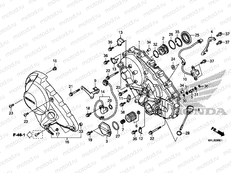 E-6-1 RIGHT CRANKCASE COVER (NC750XD)