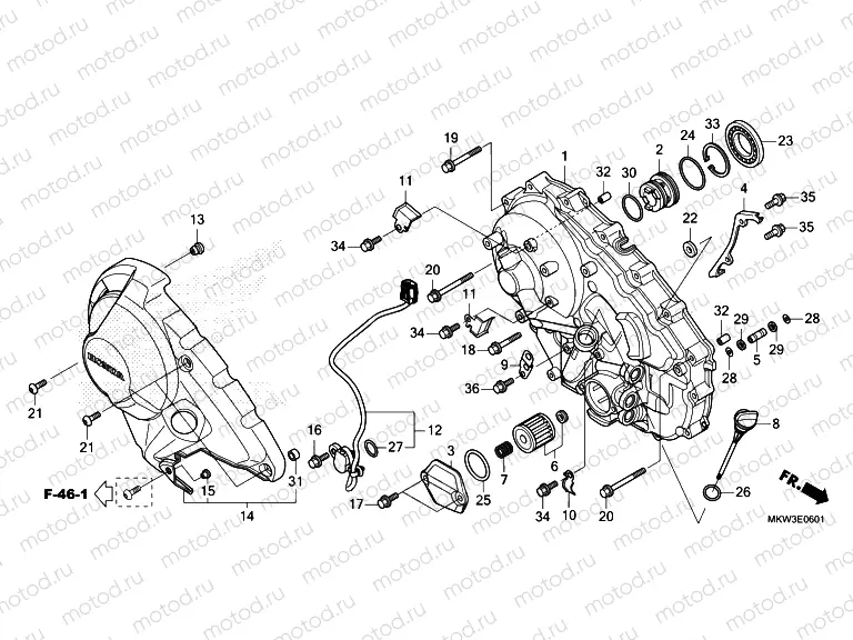 E-6-1 RIGHT CRANKCASE COVER (NC750XD)