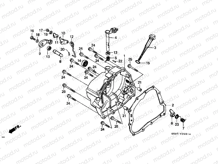 E-6-1 RIGHT CRANKSHAFT COVER (2)