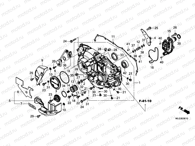 E-6-10 RIGHT CRANKCASE COVER