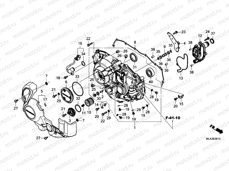 E-6-10 RIGHT CRANKCASE COVER