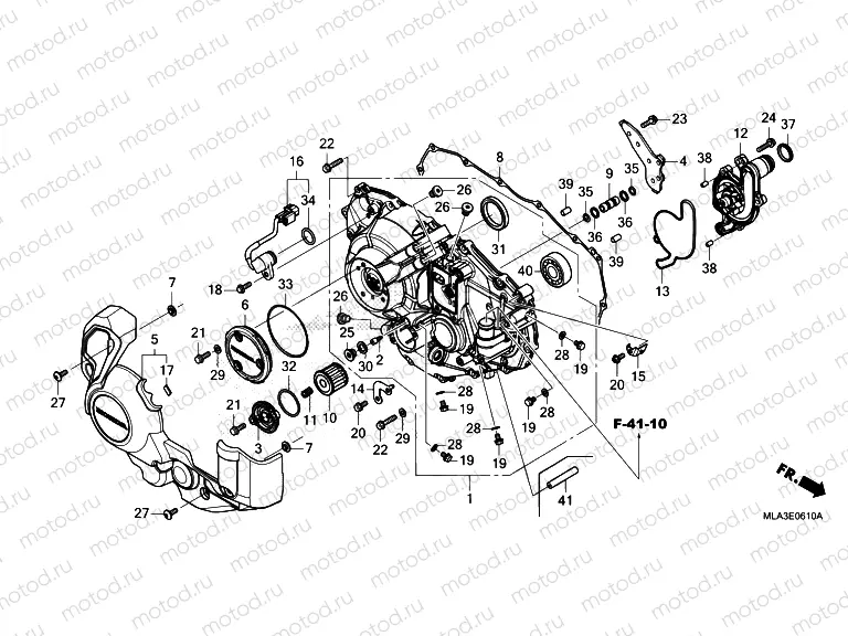E-6-10 RIGHT CRANKCASE COVER (CMX1100D/D2)