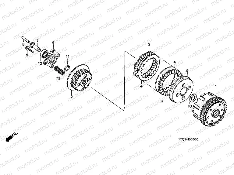 E-6 CLUTCH (CGR125SH5,8)